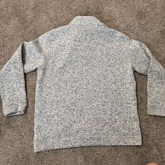 Eddie Bauer Henley Sweater Mens L Fleece Knit 1/4 Button PullOver Preppy Golf - Picture 9 of 9